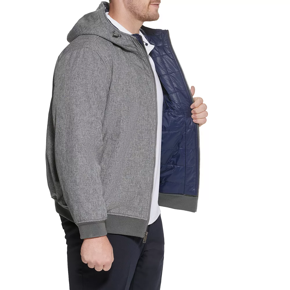Big & Tall DockersĀ® Hooded Softshell Bomber Jacket with Puffer Bib - Image 7