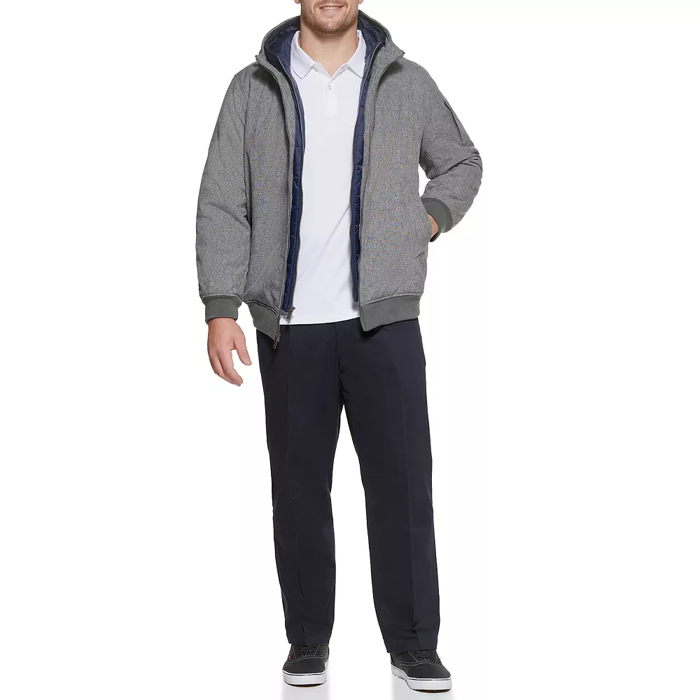 Big & Tall DockersĀ® Hooded Softshell Bomber Jacket with Puffer Bib - Image 8