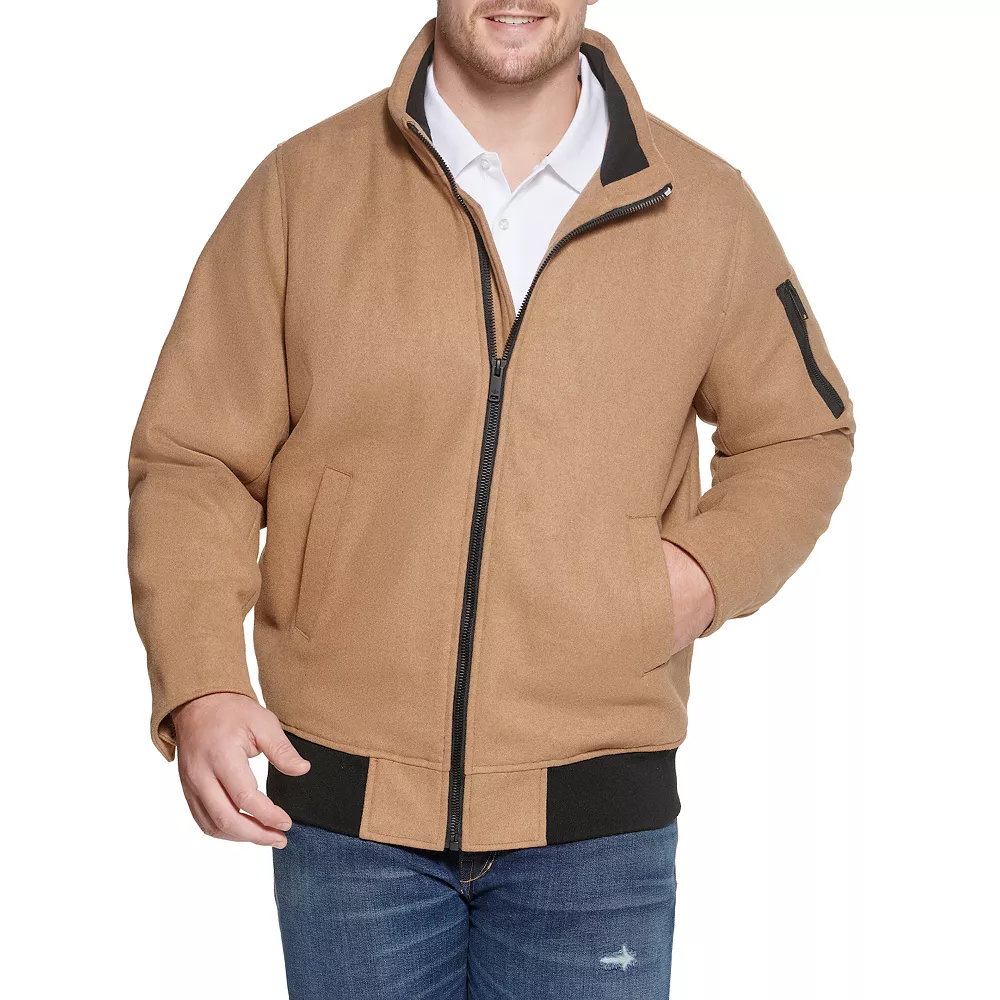 Big & Tall DockersĀ® Wool-Blend Stand-Collar Bomber Jacket - Image 2