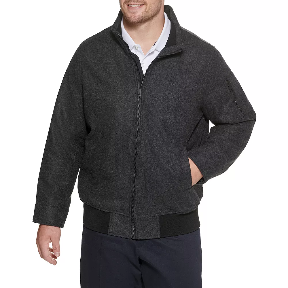 Big & Tall DockersĀ® Wool-Blend Stand-Collar Bomber Jacket - Image 3