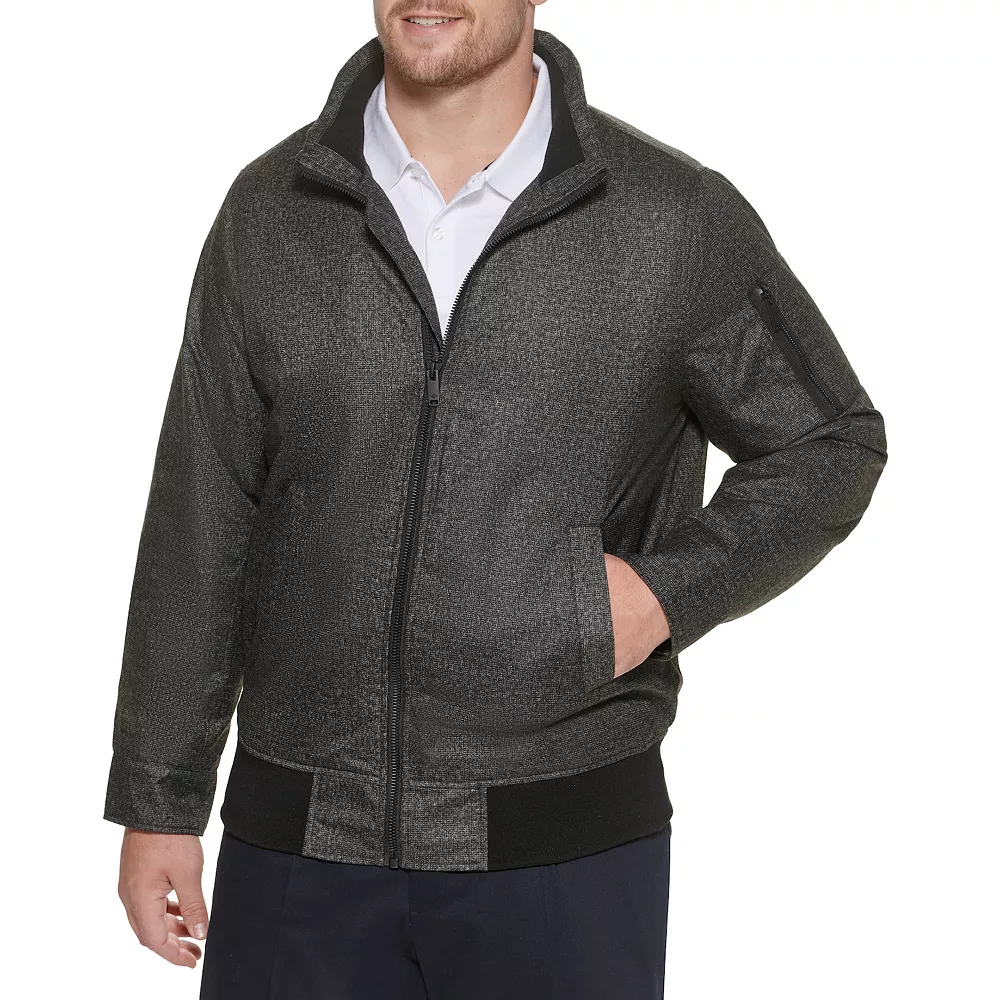 Big & Tall DockersĀ® Wool-Blend Stand-Collar Bomber Jacket