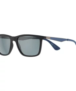 Men's Dockers® 56mm Rubberized Black Polarized Square Sunglasses