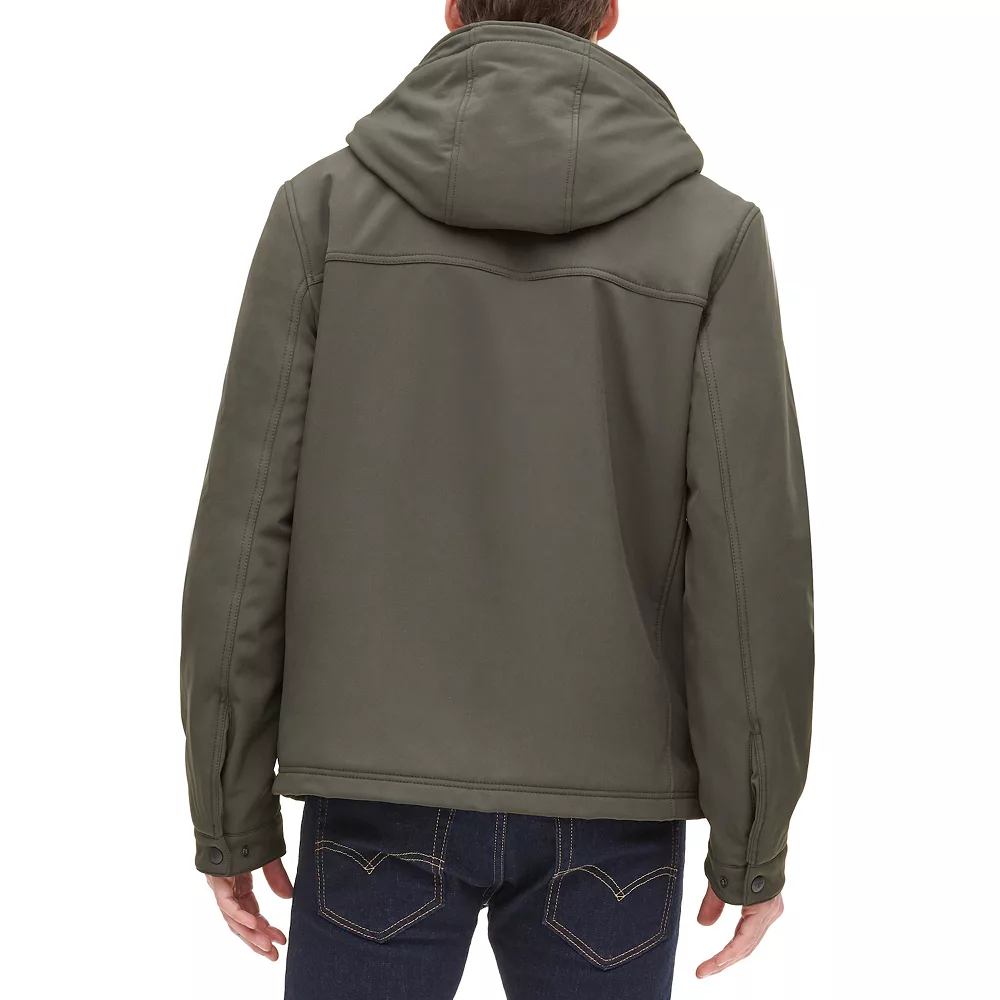 Men's Dockers Hooded Softshell Sherpa Lined Jacket - Image 5