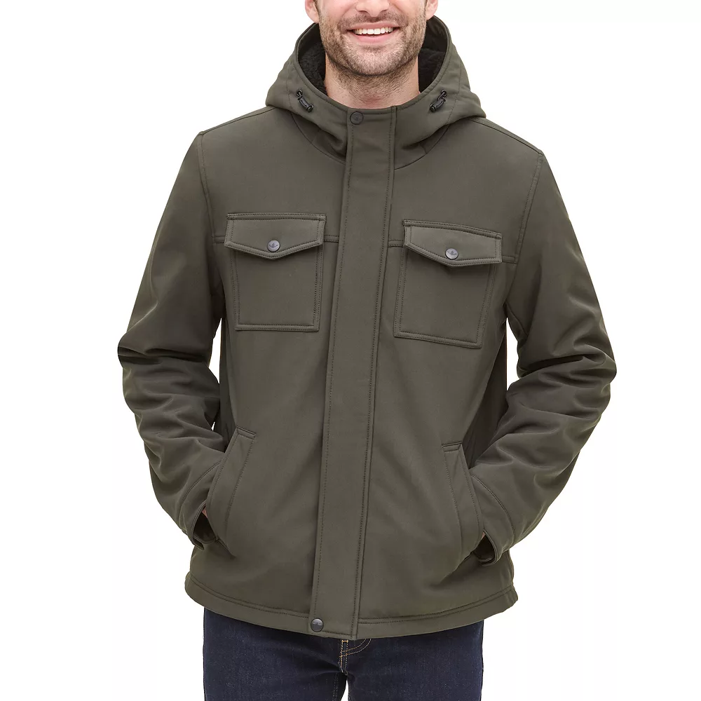 Men's Dockers Hooded Softshell Sherpa Lined Jacket - Image 6