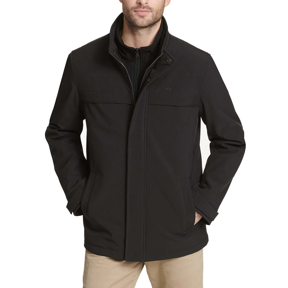 Men's Dockers Softshell Jacket with Quilted Bib